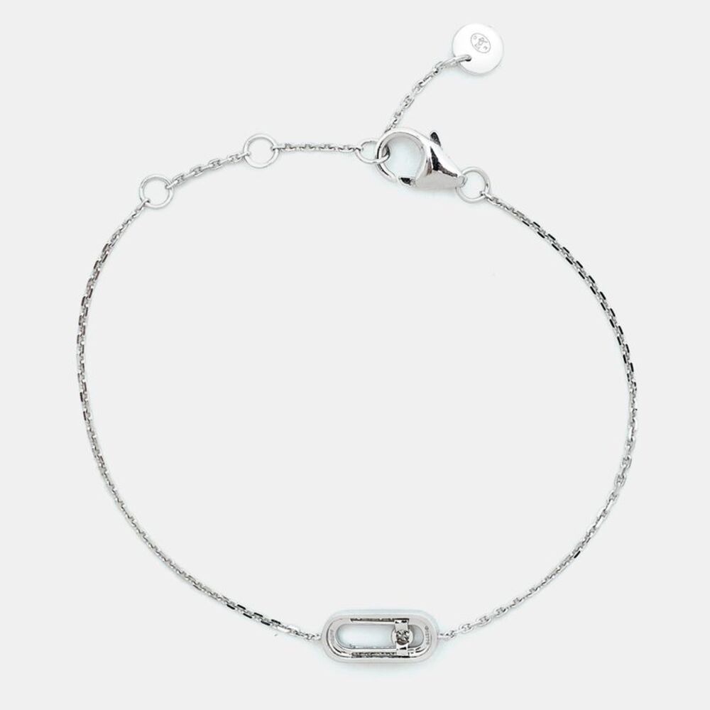 Messika Diamond Pave 18K White Gold Children Bracelet - Picture 2 of 7